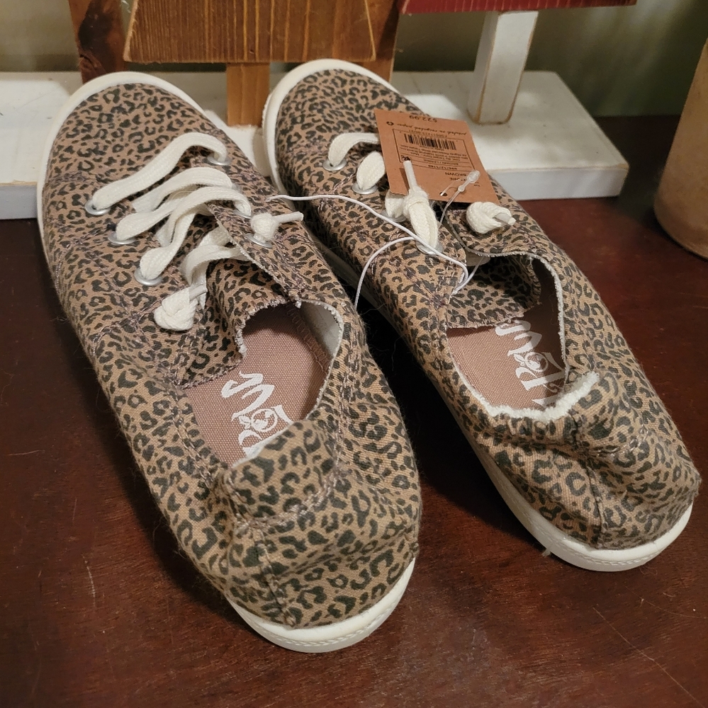 🐆 LEOPARD CHEETAH CASUAL SLIP ON CASUAL SHOES - Picture 2 of 3
